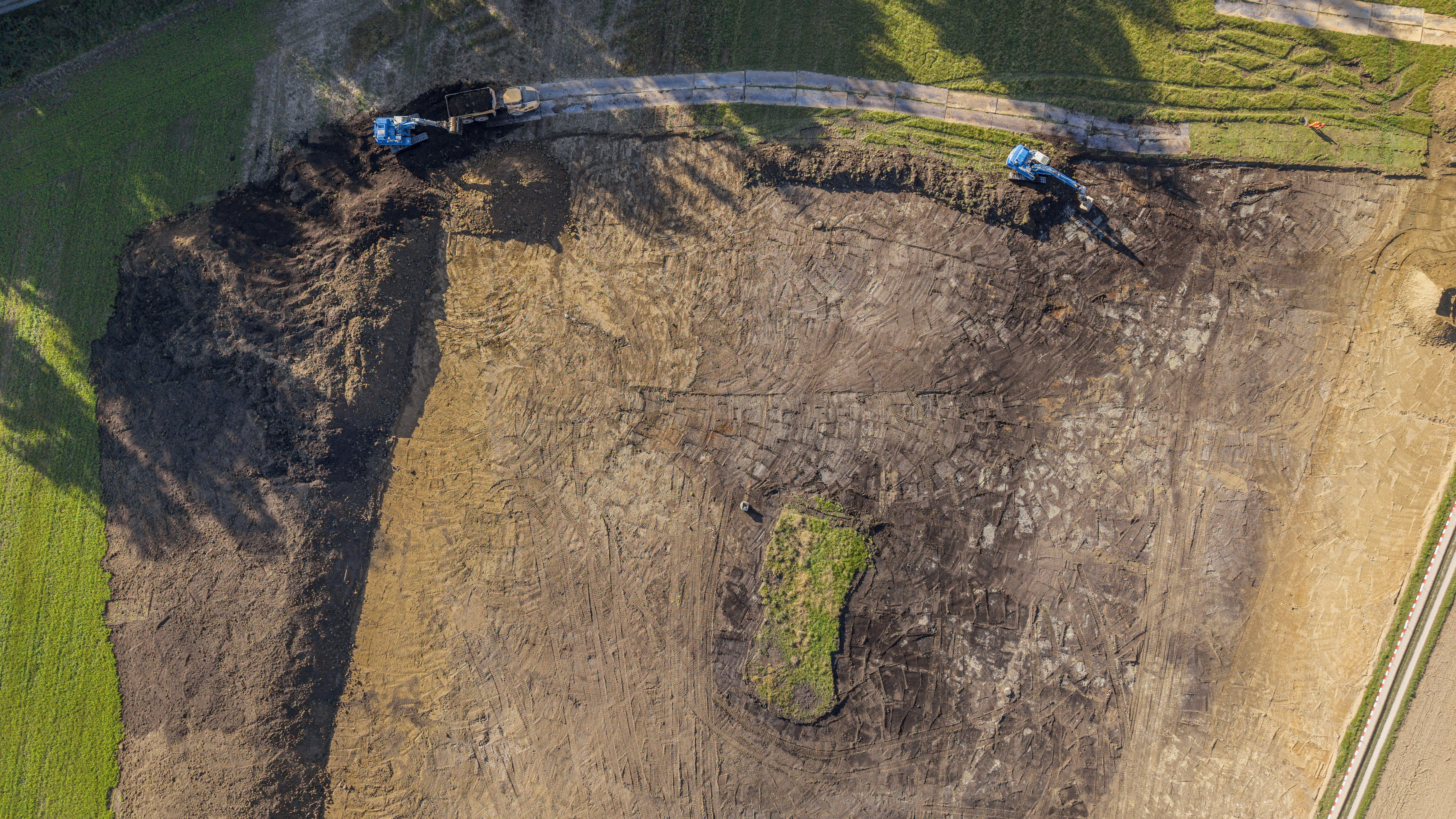 Oberriet près d'Adlikon, décapage du sol