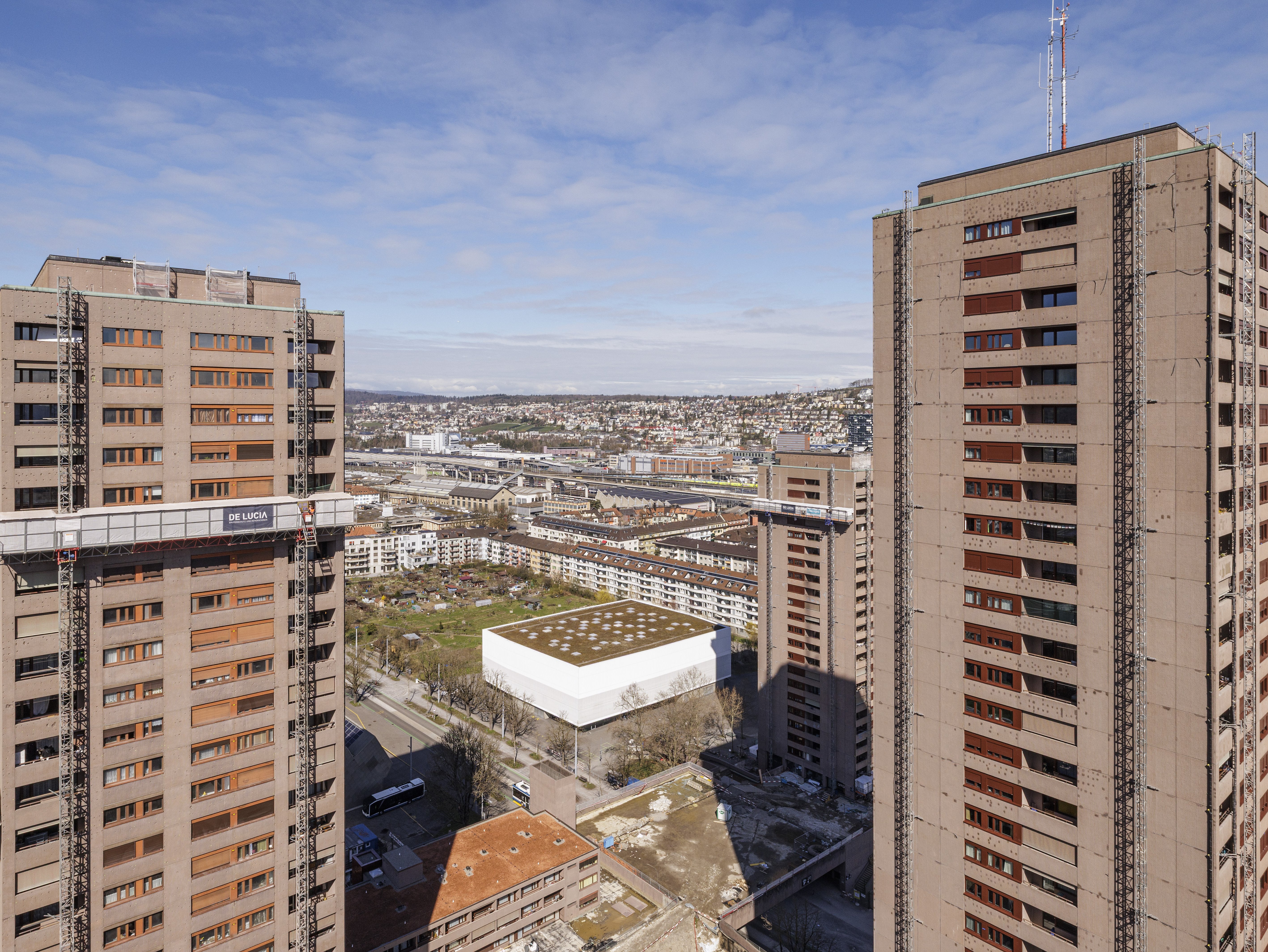 Hardau-Türme von oben