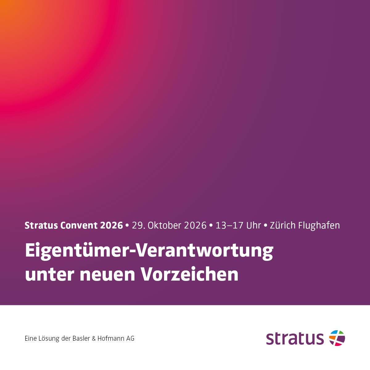 Ankündigung Stratus Convent 2026