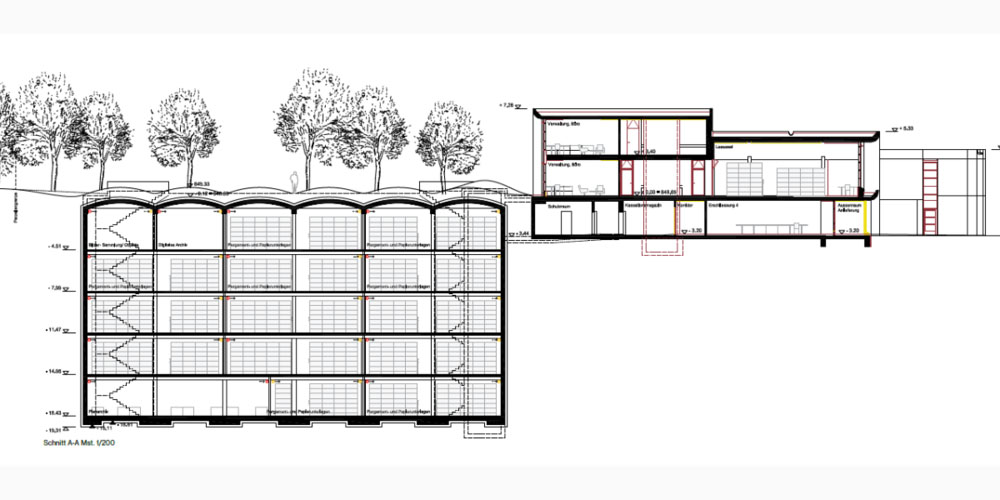 Wettbewerb Staatsarchiv St. Gallen Visualisierung